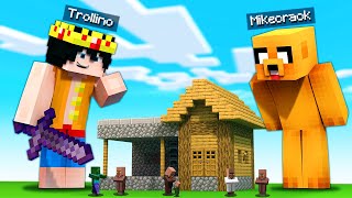 paso MINECRAFT pero somos MÁS GRANDES cada minuto 😱 MINECRAFT Trollino y Mikecrack [upl. by Gaddi835]