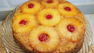 How to make an PINEAPPLE UPSIDE DOWN CAKE [upl. by Shani]