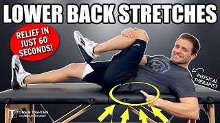 4 Exercises to Relieve Lower Back Pain In 60 Seconds [upl. by Randolph495]