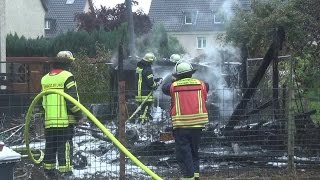 Gartenhaus vollständig abgebrannt in Königswinterer Altstadt am 20062015 [upl. by Lana]