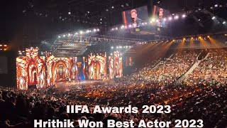 IIFA AWARDS 2023  Best actor award goes to Hrithik Roshan iifaawards2023 iifa2023 hrithikroshan [upl. by Ahsitniuq]