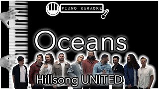 Oceans  Hillsong UNITED  Piano Karaoke Instrumental [upl. by Dahlstrom]