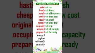 prepositional phrase with quotatquot phrases prepositions englishlearning shortfeeds [upl. by Hatti849]