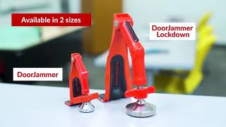 DoorJammer and Lockdown  Your portable protection device [upl. by Fai]