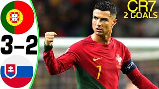 Portugal vs Slovakia 32  All Goals and Highlights  2023 💥 RONALDO [upl. by Esaertal659]