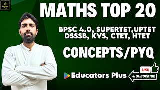 BPSC 40 Mathematics Important Concepts With practice bpsctre4 educatorsplus [upl. by Urbani]