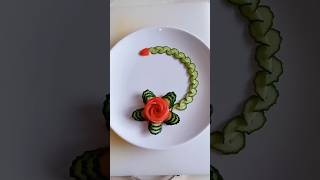 tomato and cucumber salad recipes with decorations saladdecoration fruitsaladdecoration shorts [upl. by Sirmons]