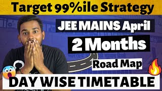 JEE Mains April Attempt😱  2 Months Game Plan🔥  Day Wise Time Table Explained 🤯 [upl. by Seagrave]