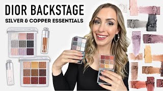 DIOR BACKSTAGE Holiday 2023 SILVER amp COPPER ESSENTIALS eye palettes REVIEW SWATCHES COMPARISONS [upl. by Nedra]