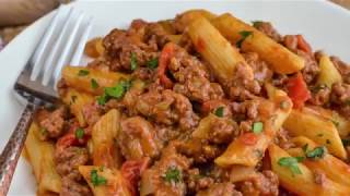 One Pot Cheeseburger Pasta  Slimming Eats Recipe [upl. by Ttehc37]