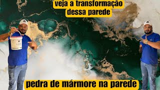 transforme sua parede em uma PEDRA DE MÁRMOREcomo fazer efeito mármore na parede [upl. by Atileda]