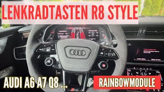 Audi A6 C8 Lenkradtasten R8 Style  Innenraum Tuning  Ambientebeleuchtung Plus Drehzahlabhängig [upl. by Rainger]