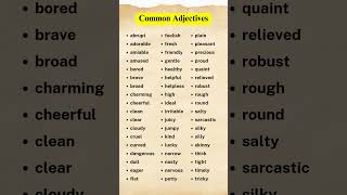 Common Adjectives in English Learn with Examples adjective vocabulary learningenglish grammar [upl. by Bergman853]