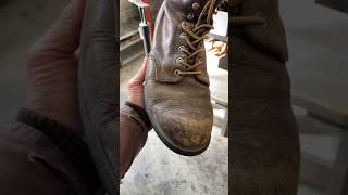 Repair 100 year old shoes made new again shortsvideo [upl. by Merriman]