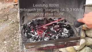 Test eines elektrischen Grillanzünders [upl. by Halsted]