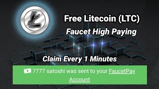 Free Litecoin LTC Claim 1 Minutes  Faucet LTC Dengan Bayaran Tinggi [upl. by Notyep]