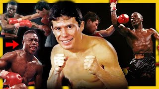 TOP 5 knockouts ESPECTACULARES de JULIO CÉSAR CHÁVEZ  Historia [upl. by Eversole]