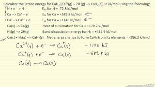 Lattice Energy Example [upl. by Odrareve430]