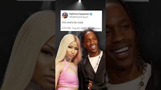 Did Sabrina Carpenter DISS Travis Scott over Nicki Minaj Drama⁉️😳 shorts travisscott [upl. by Savannah]