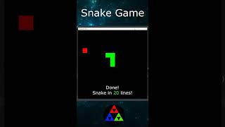 Snake Game in 20 Lines with Python  Pygame [upl. by Alcot]