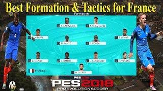 PES 2018  Best Formation and Tactics for France [upl. by Yatnoj]