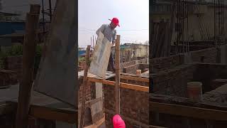 funny shuttering construction shutteringwork viralvideo mistri shuttringwork shorts news [upl. by Seravat]