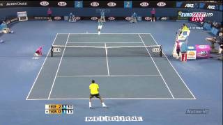 Federer vs Tsonga Australian Open 2010 highlights 22 HD [upl. by Purington154]