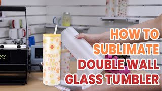 How to sublimate frosted glass tumbler  Sublimation Tutorial [upl. by Abbe914]