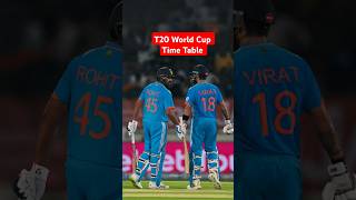 T20 WC time table t20worldcup2024 iccworldcup worldcup viralshort trendingshorts cricketshorts [upl. by Maryly]