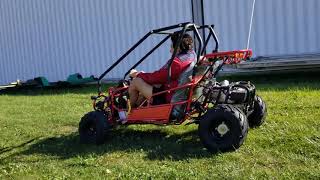 125cc GKG Go Kart Review And Drive Around Fully Automatic With Reverse [upl. by Lienaj452]