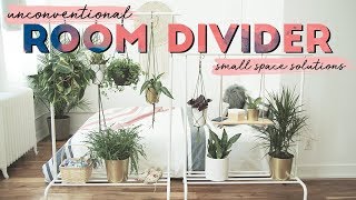 DIY Unconventional Room Divider  Small Space Solutions [upl. by Eisnil]