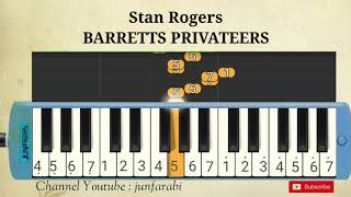 Stan Rogers  BARRETTS PRIVATEERS  melodica tutorial [upl. by Fablan]