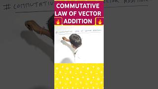 🔥 COMMUTATIVE LAW OF VECTOR ADDITION CLASS 11 [upl. by Weidner]