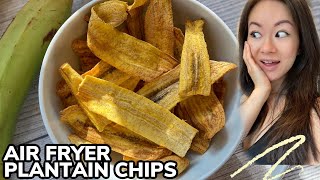 🍌 Air Fryer Plantain Chips in 7 Minutes Tostones  Crispy Healthy Snack Recipe  Rack of Lam [upl. by Skippy800]