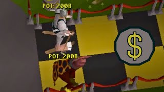 HUGE POTS AT FLOWER POKER 8B GIVEAWAY  RuneWild 1 OSRS PK RSPS [upl. by Maillil]