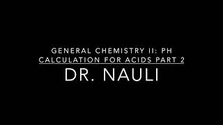 General Chemistry II AcidBase Chemistry Part 7 Polyprotic Acid pH Calculation [upl. by Eimor251]