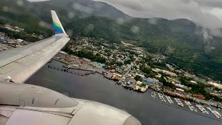 4K – Rainy amp Windy Ketchikan Takeoff – Alaska Airlines – Boeing 737700 – N613AS – SCS Ep 859 [upl. by Serolod]