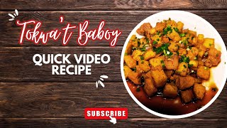 QUICK VIDEO RECIPE TOKWAT BABOY tokwatbaboy cookingathome cookingvideo shorts quickrecipe [upl. by Ailegave]