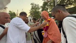 Visit of Sripad Bhakti Vikas Swami to our new Preaching Center IYF Makarpura Vadodara Gujarat [upl. by Thetos]