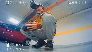 Latanie analogowym dronem FPV w garażu flying analog FPV in garage [upl. by Soinotna]