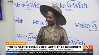 Stolen statue finally replaced at MakeAWish Arizona [upl. by Ailb]