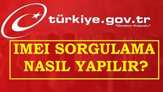 IMEI SORGULAMA NASIL YAPILIR E Devlet [upl. by Eleen]