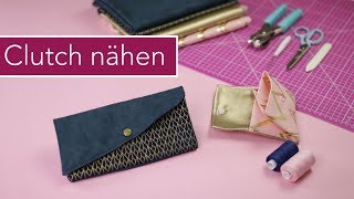 DAS ALLERERSTE NÄHPROJEKT Clutch amp Portemonnaie nähen für Anfänger [upl. by Schuman]