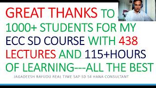 GREAT THANKS TO ALL 1000 STUDENTS FOR MY ECC SD COURSE WITH 438 LECTURES AND 115HOURS OF LEARNING [upl. by Vorfeld902]