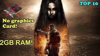 10 Horror Games For LowSpec PC  2 GB RAM  No Graphics Card [upl. by Inoek]