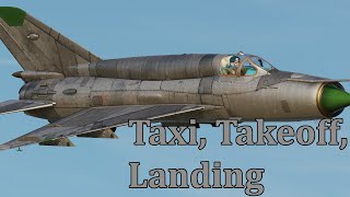 DCS MiG21bis Taxi Takeoff Landing [upl. by Nodnarb385]