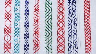 Nakshi Kantha border designs  নকশী কাঁথার বর্ডার লাইন  embroidery designs  Nakshi Kantha design [upl. by Oaht]