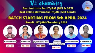 Introduction about IIT JAM Chemistry  Admission Open for IIT JAM 2025 Exam VJchemistry [upl. by Absa]