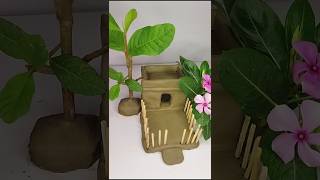 Clay House youtube clay craft handmade house shorts clayhouse diy clayart art ghar soil [upl. by Niowtna134]