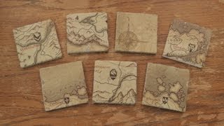 Skyrim Drink Coasters SWORDS amp STITCHES DIY w Jesse Cox [upl. by Ainevuol]